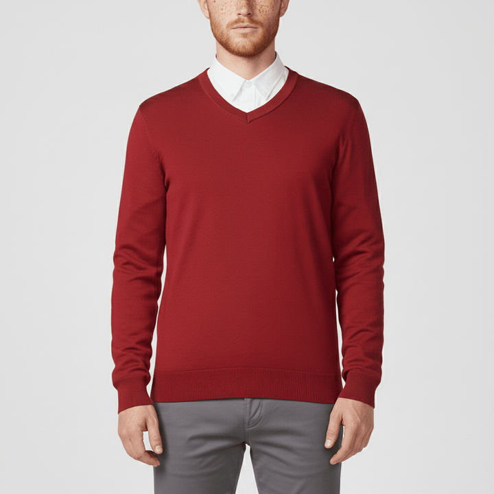 Slim-Fit V-Ausschnitt Pullover - Keanu