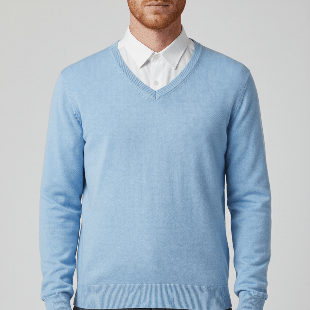 Slim-Fit V-Ausschnitt Pullover - Keanu