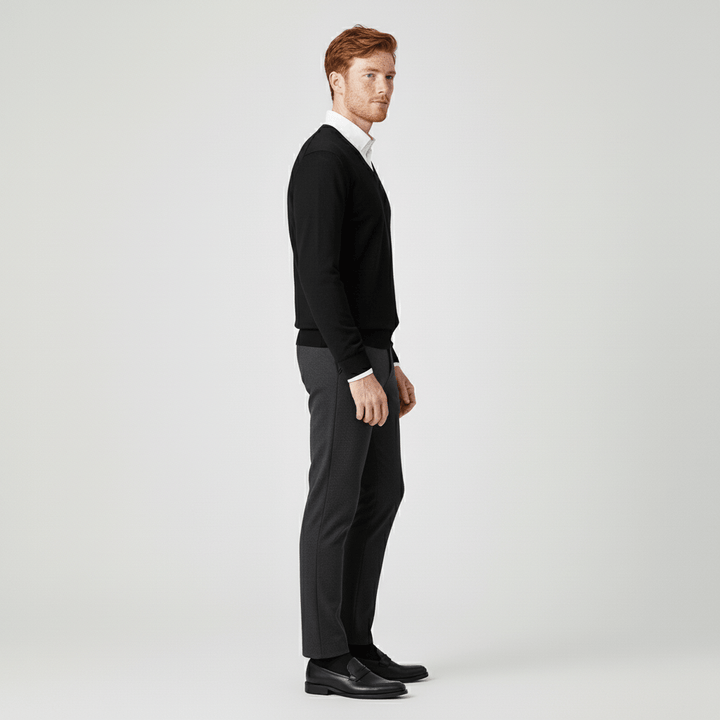 Slim-Fit V-Ausschnitt Pullover - Keanu