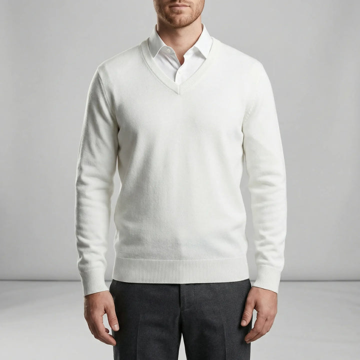 Slim-Fit V-Ausschnitt Pullover - Keanu