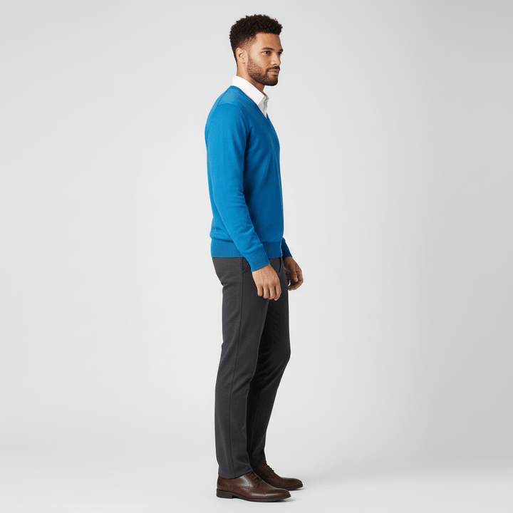 Slim-Fit V-Ausschnitt Pullover - Keanu