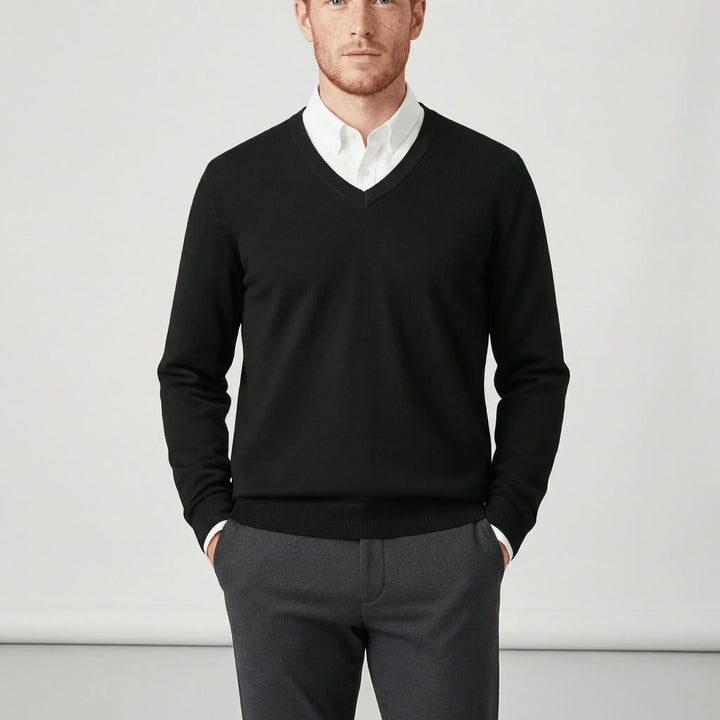 Slim-Fit V-Ausschnitt Pullover - Keanu