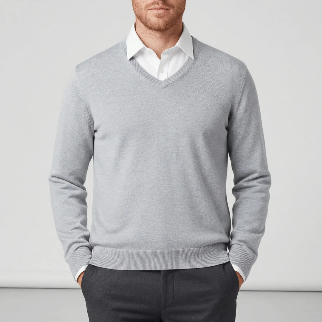 Slim-Fit V-Ausschnitt Pullover - Keanu