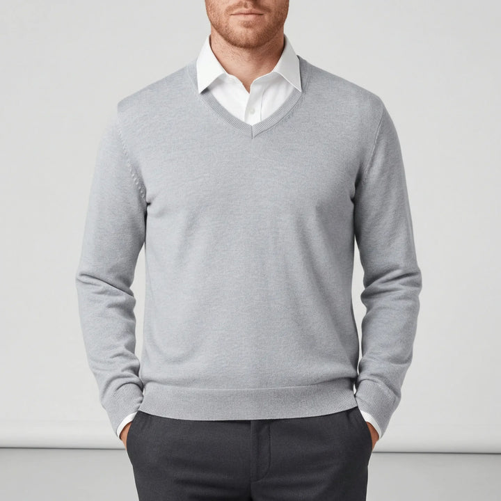 Slim-Fit V-Ausschnitt Pullover - Keanu