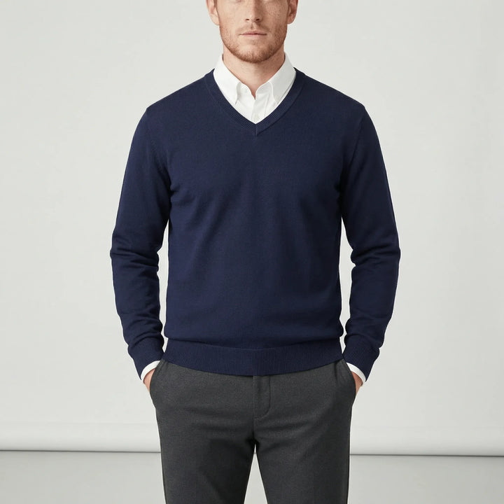 Slim-Fit V-Ausschnitt Pullover - Keanu