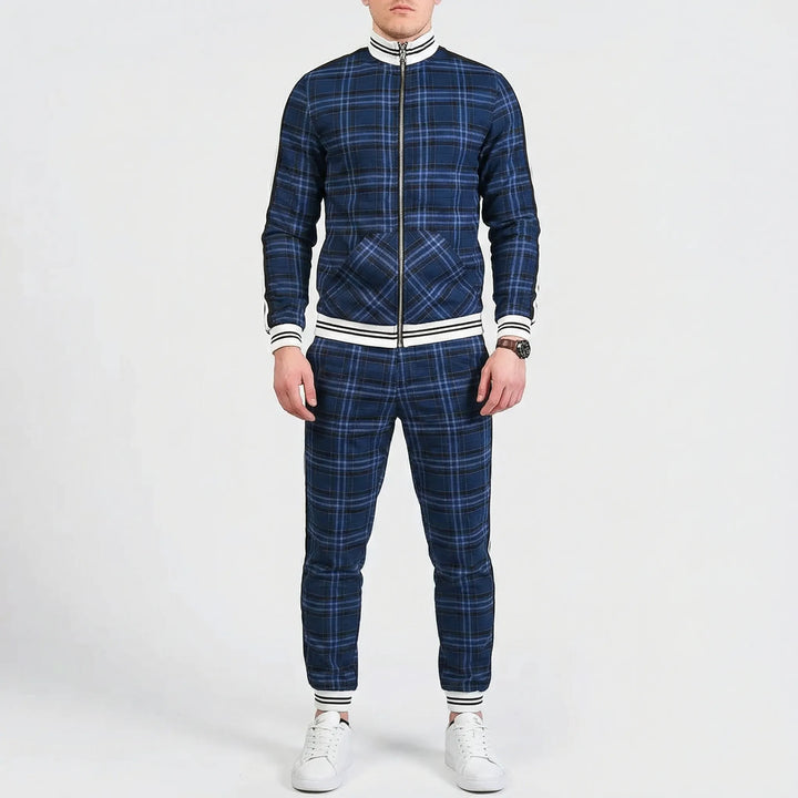 Slim Fit Jogger Set Mit Stehkragen - Riccardo