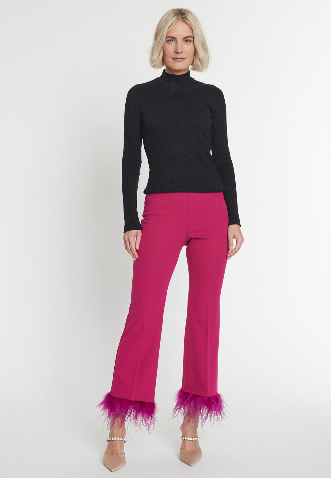 Slim Fit Statement Trousers - Rosara