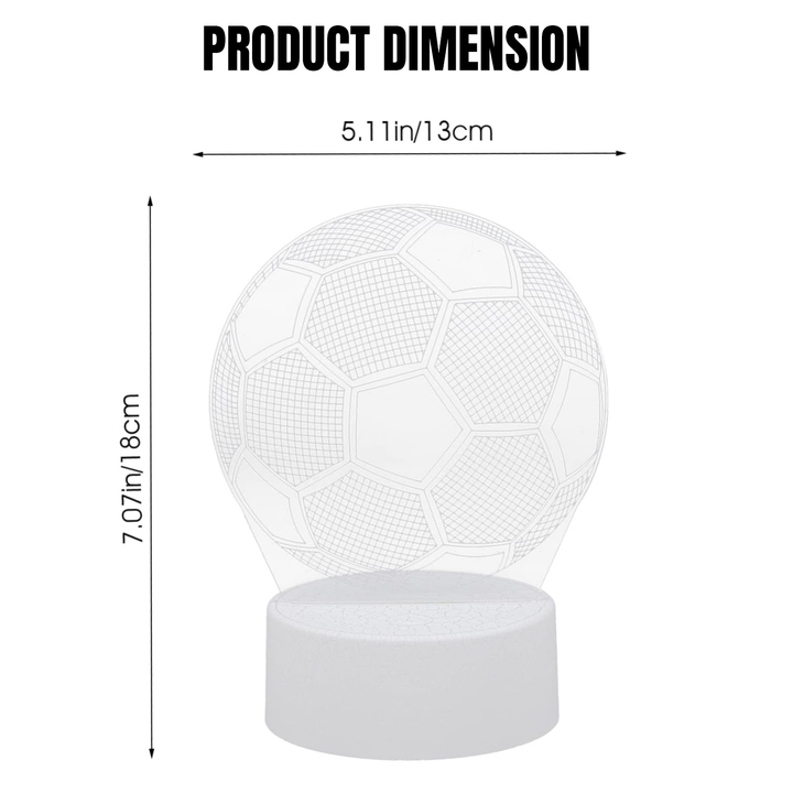 Soccer Themed 3D Illusion Lamp - Visiola