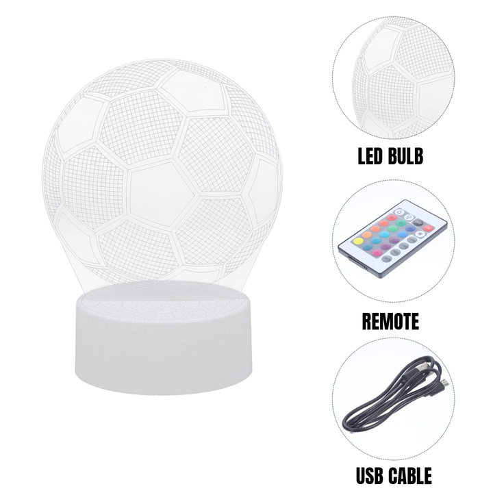 Soccer Themed 3D Illusion Lamp - Visiola