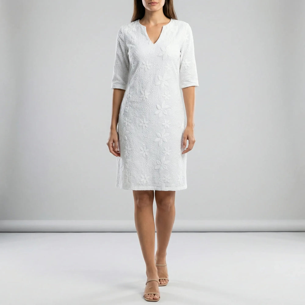 Sommerkleid Mit V-Ausschnitt Und Lockerem Schnitt - Ilayda