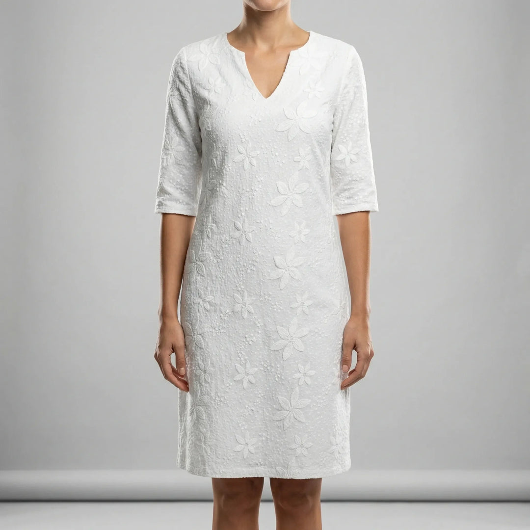 Sommerkleid Mit V-Ausschnitt Und Lockerem Schnitt - Ilayda