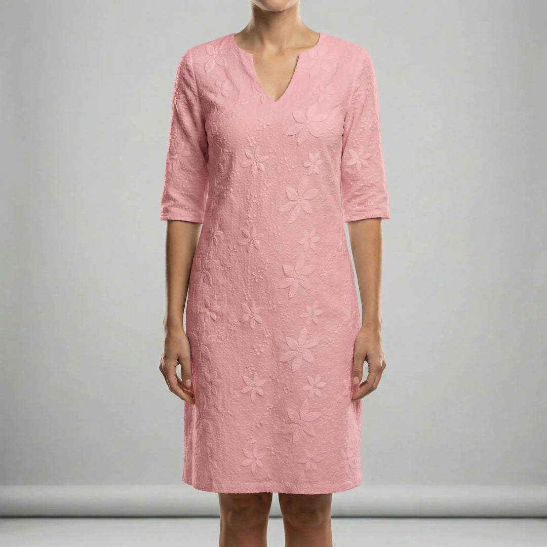 Sommerkleid Mit V-Ausschnitt Und Lockerem Schnitt - Ilayda