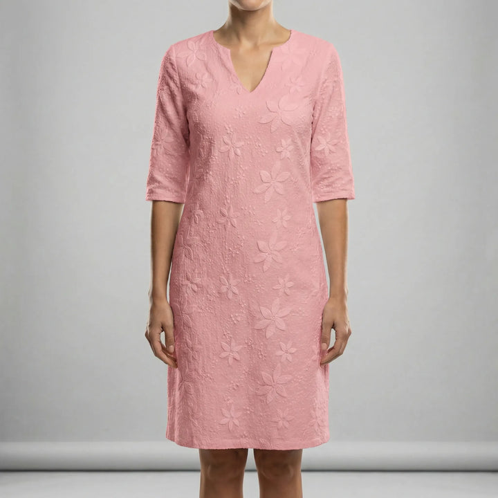 Sommerkleid Mit V-Ausschnitt Und Lockerem Schnitt - Ilayda