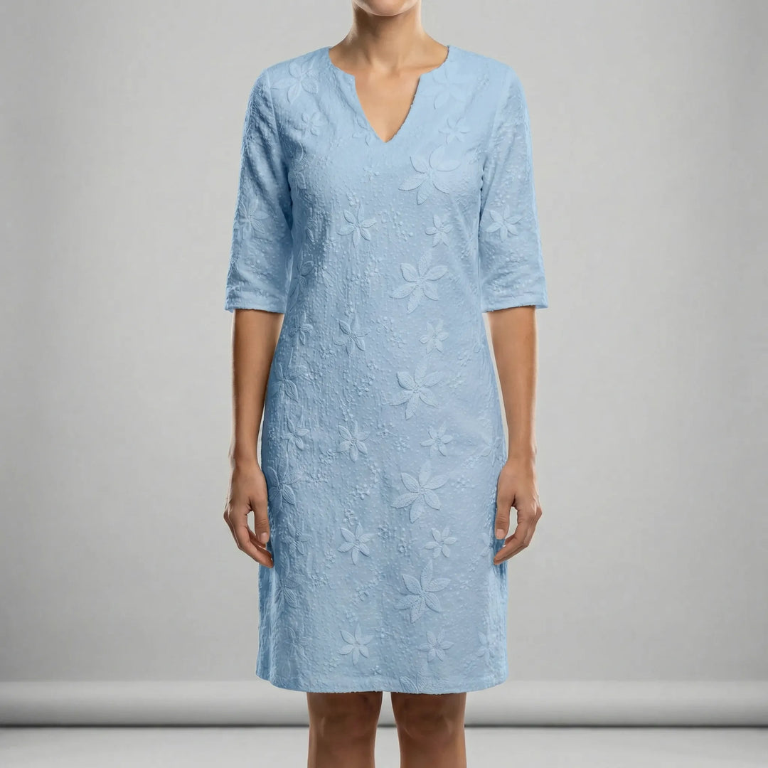 Sommerkleid Mit V-Ausschnitt Und Lockerem Schnitt - Ilayda