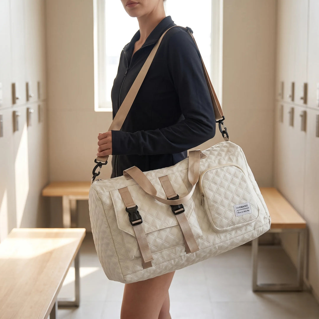 Spacious Quilted Overnight Bag - Brevyn