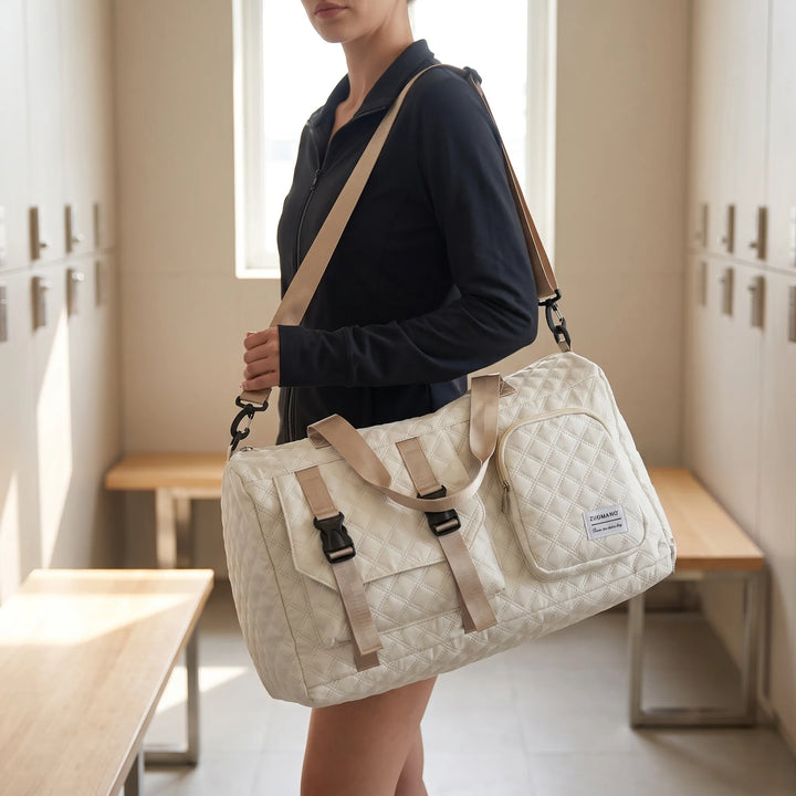 Spacious Quilted Overnight Bag - Brevyn