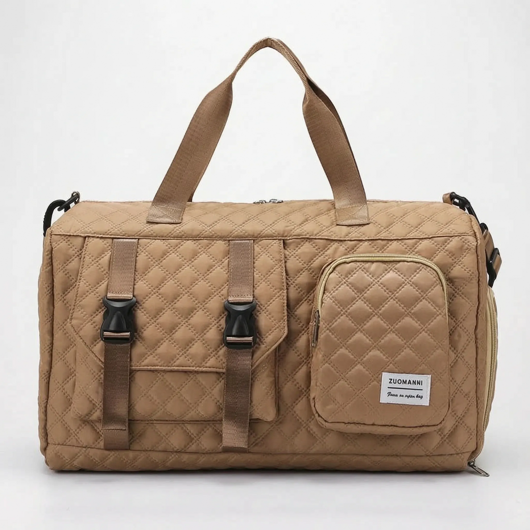 Spacious Quilted Overnight Bag - Brevyn