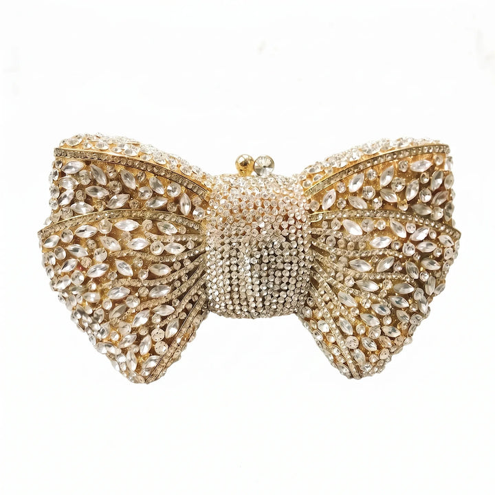 Sparkling Bow-Shaped Evening Clutch - Bovena
