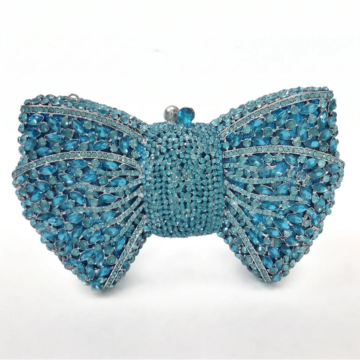 Sparkling Bow-Shaped Evening Clutch - Bovena