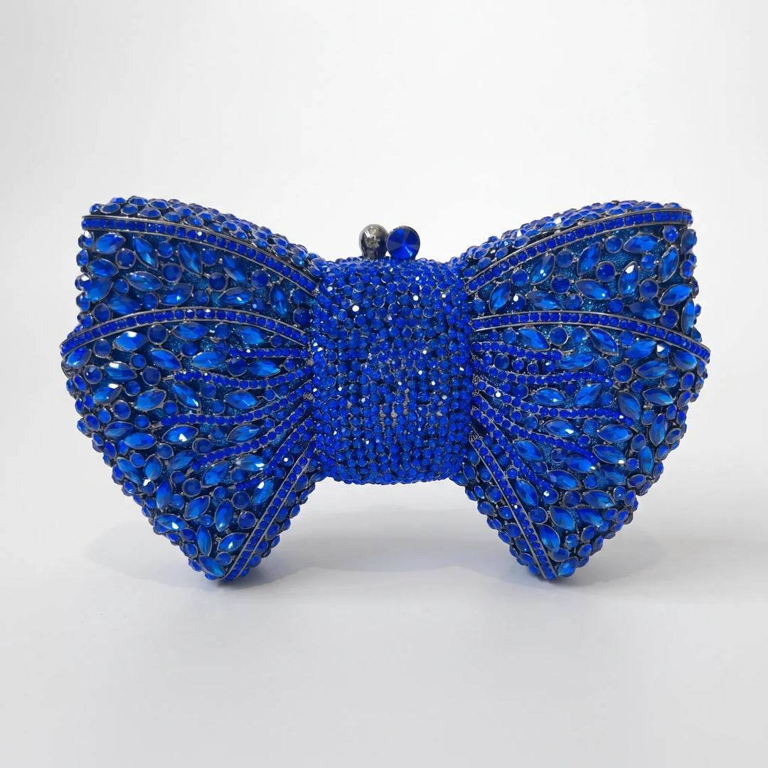 Sparkling Bow-Shaped Evening Clutch - Bovena