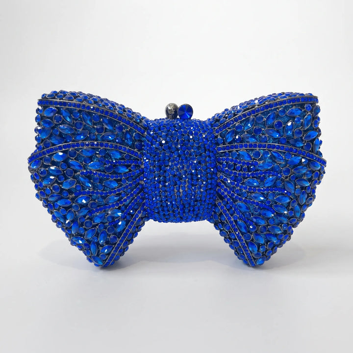 Sparkling Bow-Shaped Evening Clutch - Bovena