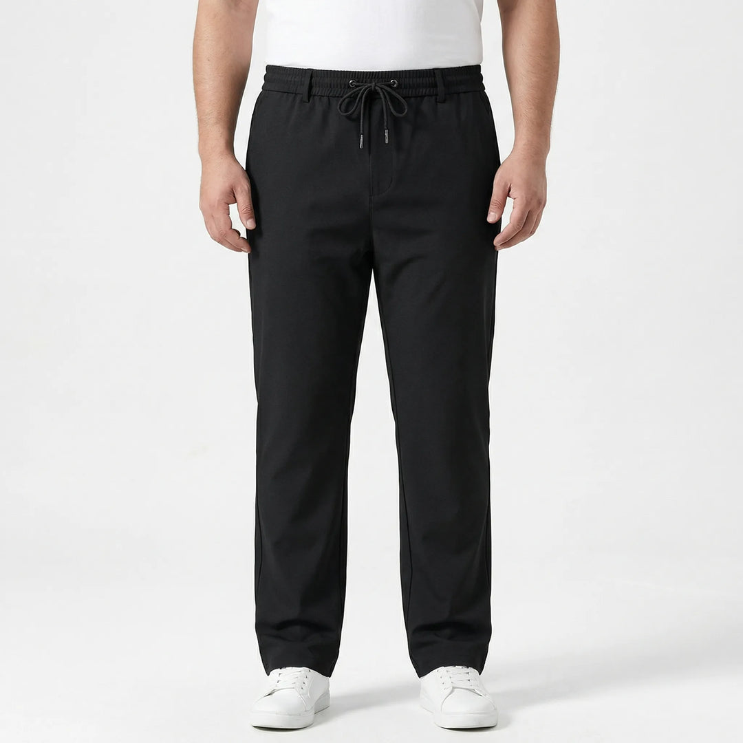 Straight Fit Elastic Waist Casual Pants - Donnie