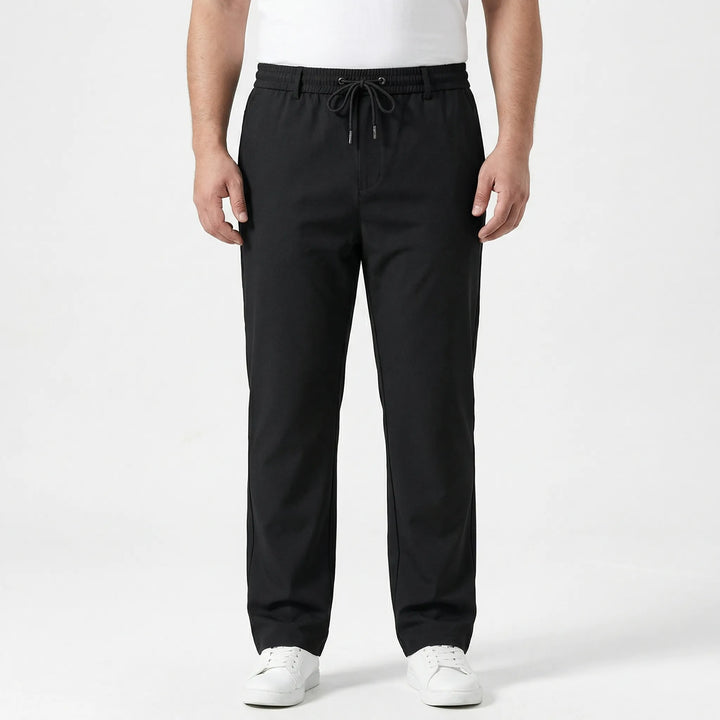 Straight Fit Elastic Waist Casual Pants - Donnie