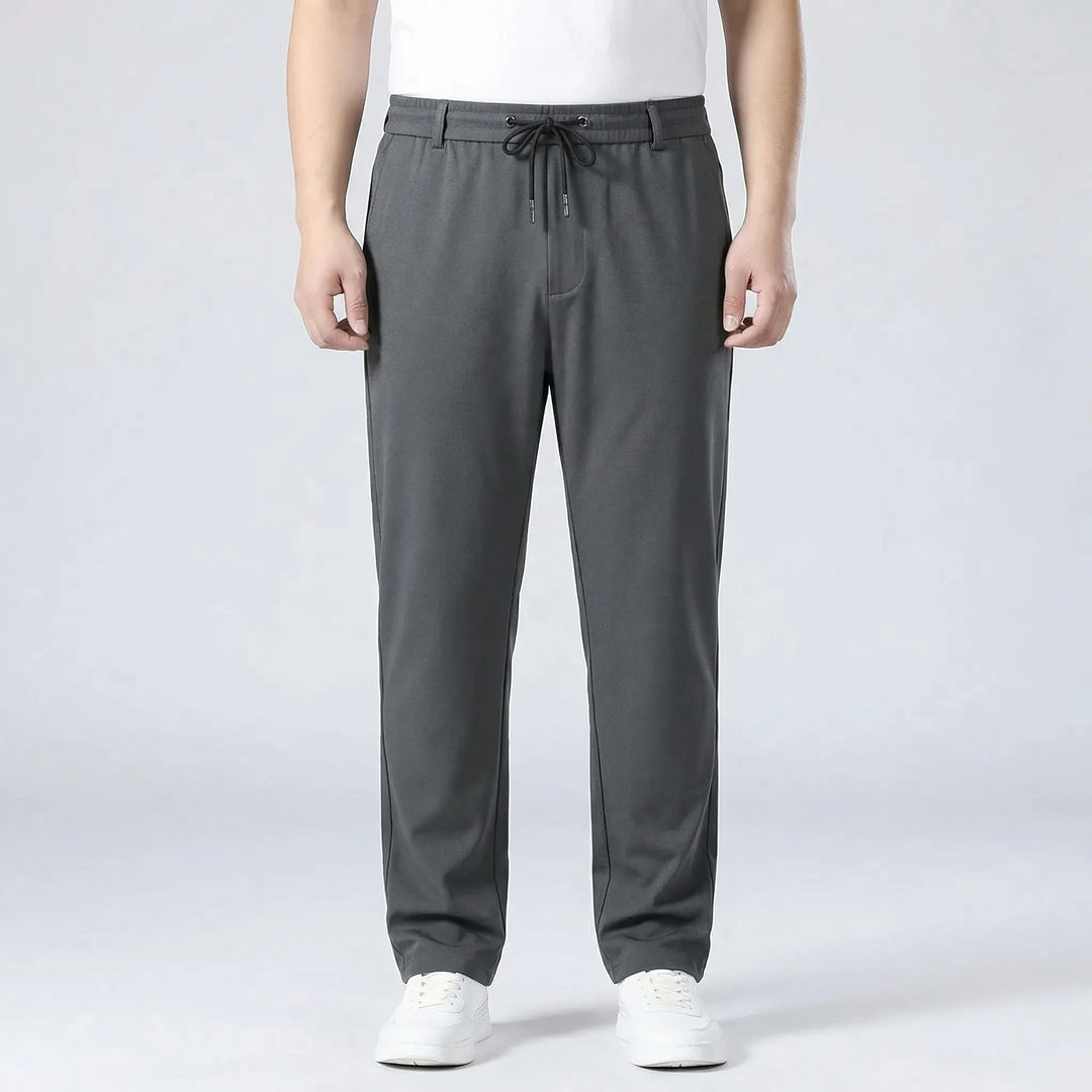 Straight Fit Elastic Waist Casual Pants - Donnie
