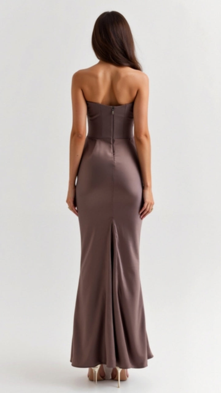Strapless Fitted Column Maxi Dress - Whitney