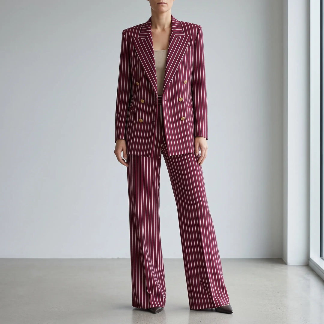 Striped Women Pant Suit -  Courtney
