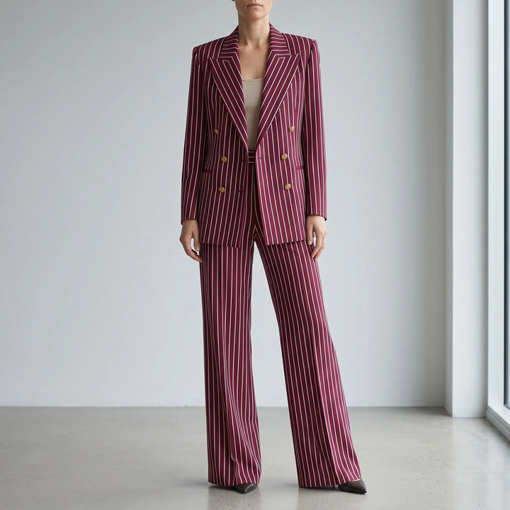 Striped Women Pant Suit -  Courtney