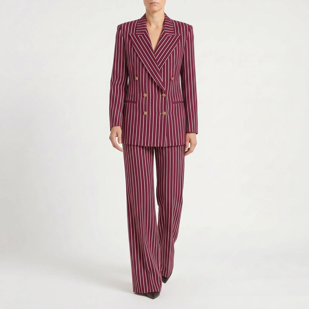 Striped Women Pant Suit -  Courtney