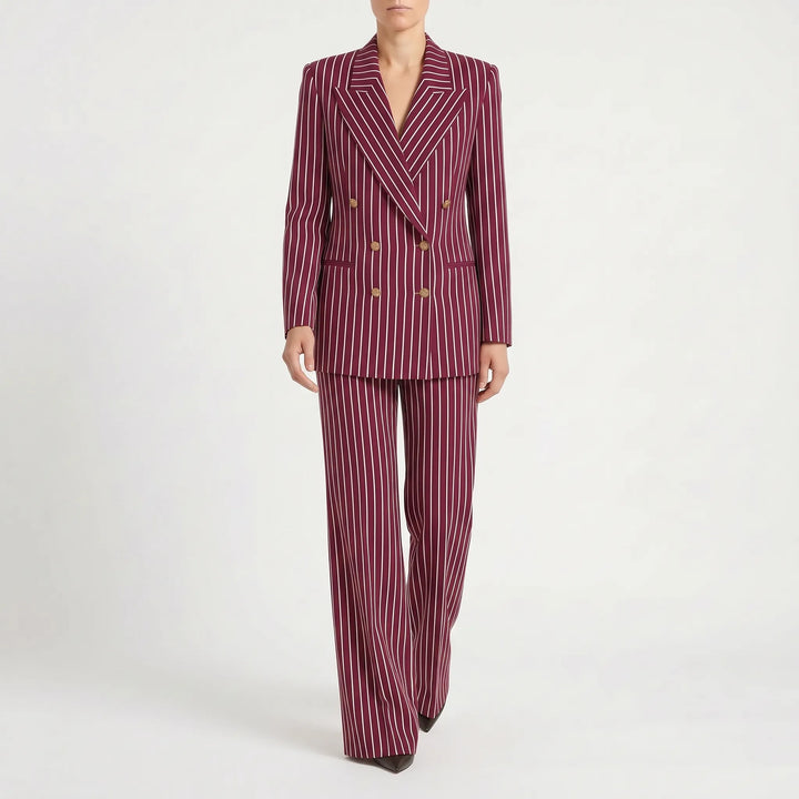 Striped Women Pant Suit -  Courtney