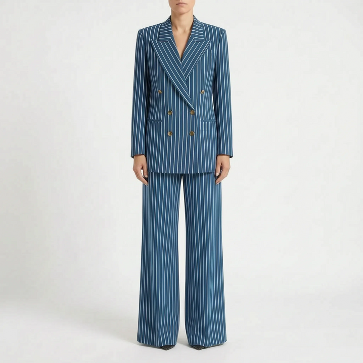 Striped Women Pant Suit -  Courtney