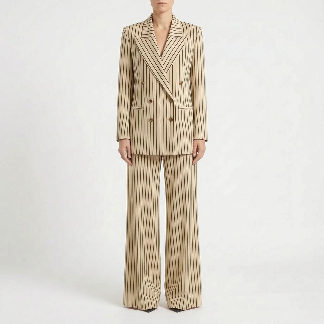 Striped Women Pant Suit -  Courtney