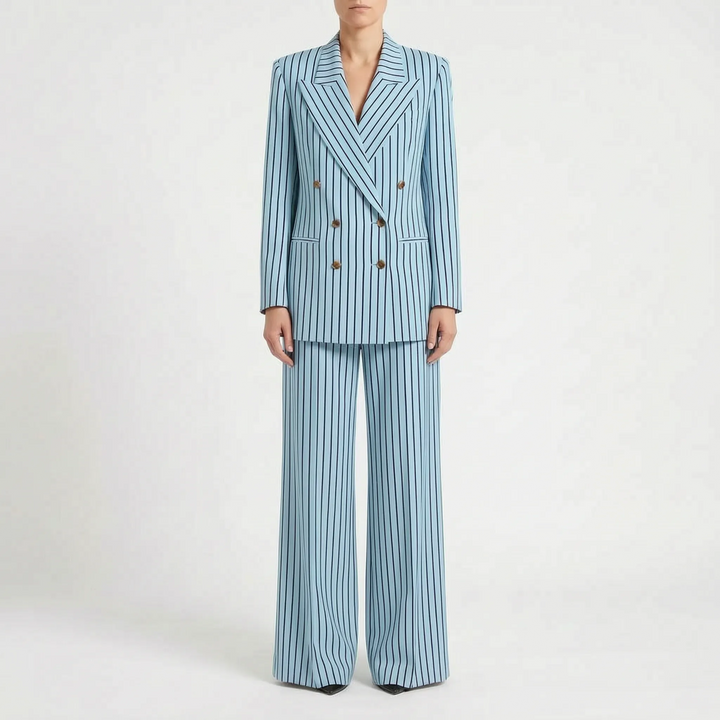 Striped Women Pant Suit -  Courtney