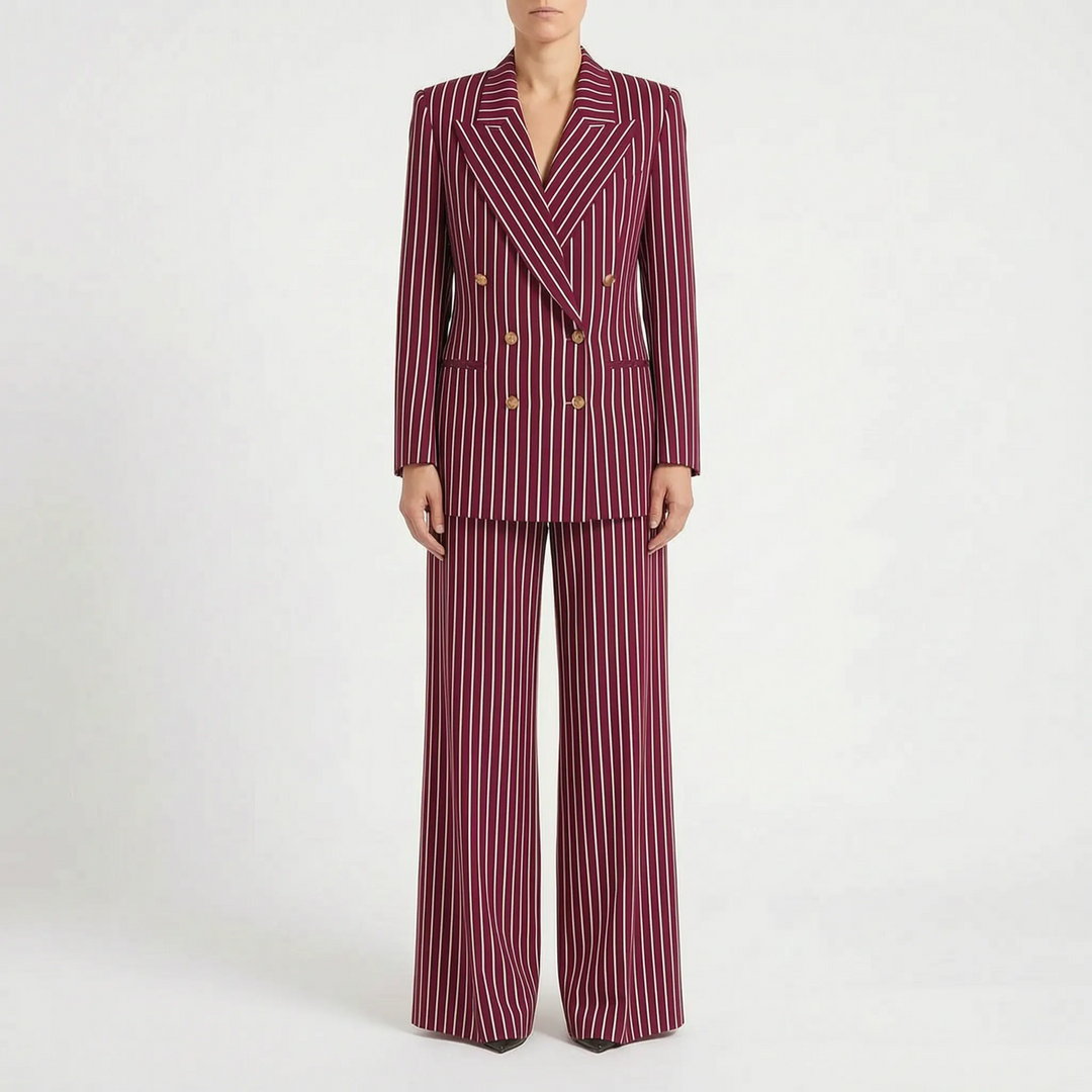 Striped Women Pant Suit -  Courtney