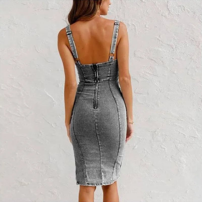 Structured Bodycon Midi Dress - Mara