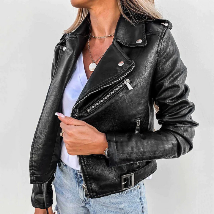 Structured Classic Biker Jacket - Zoe