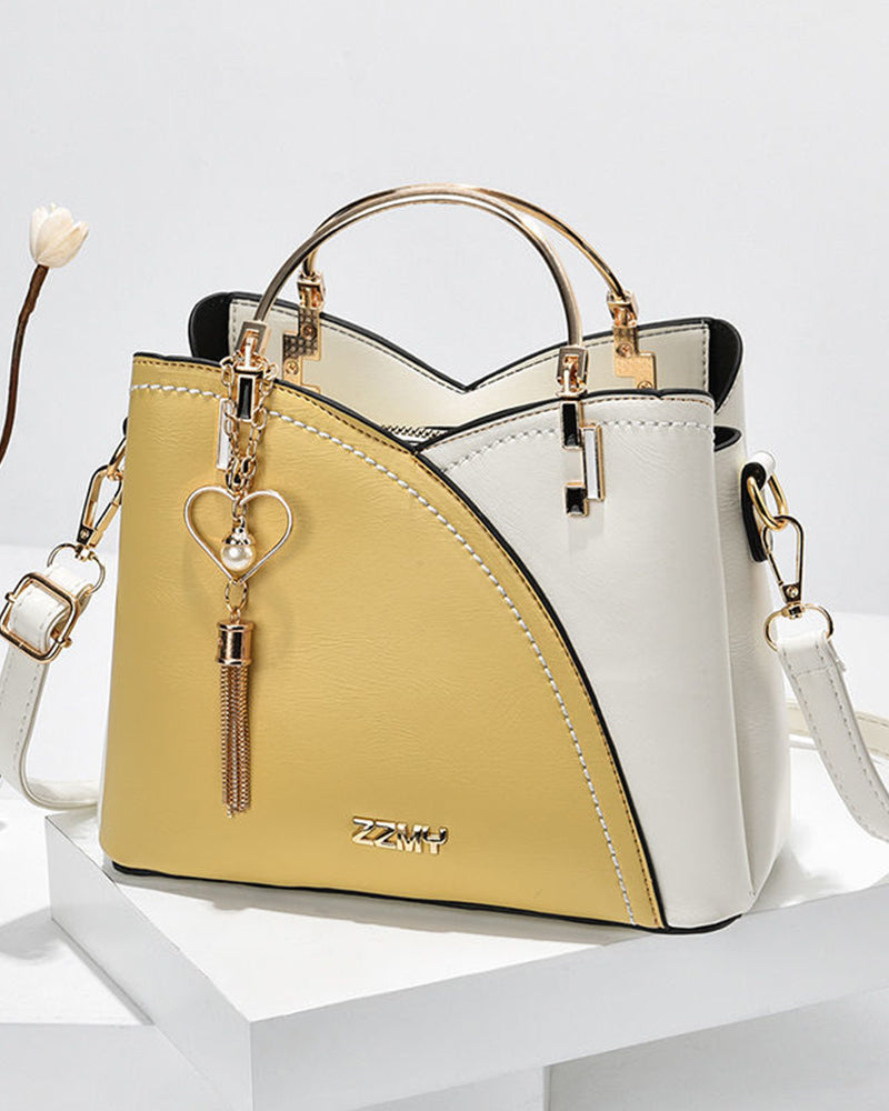 Structured Dual-Tone Female Handbag - Valinta