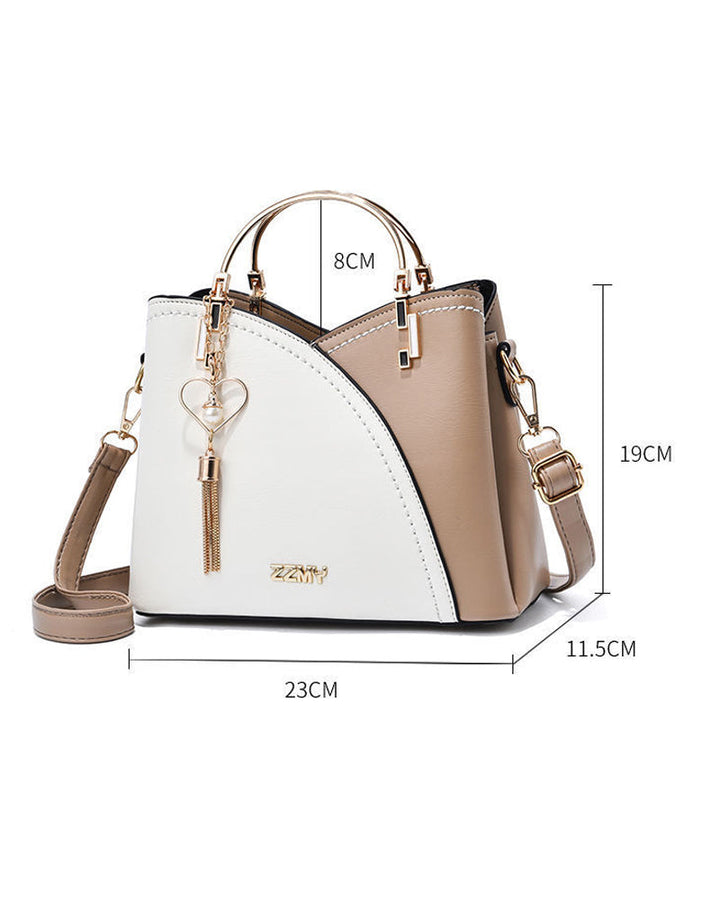 Structured Dual-Tone Female Handbag - Valinta