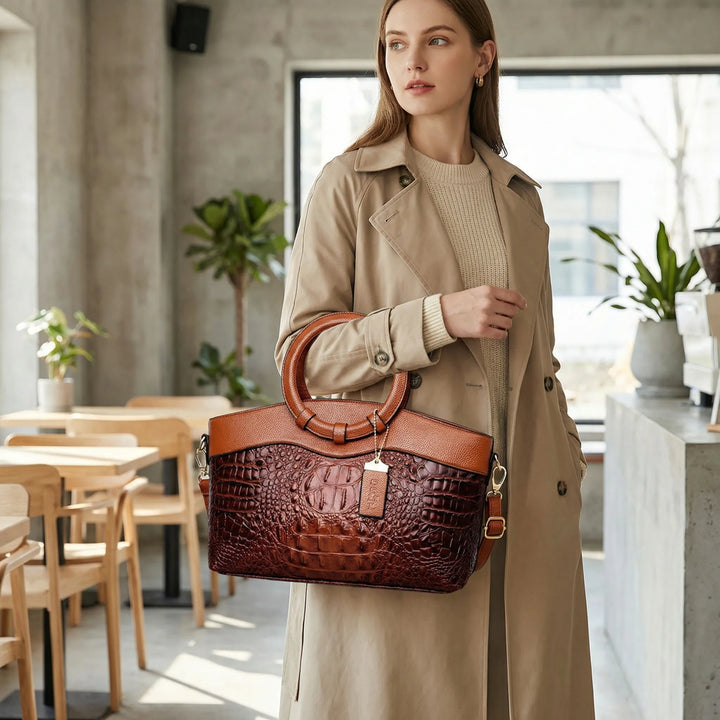 Strukturierte Tasche Mit Tragegriffen - Hannah