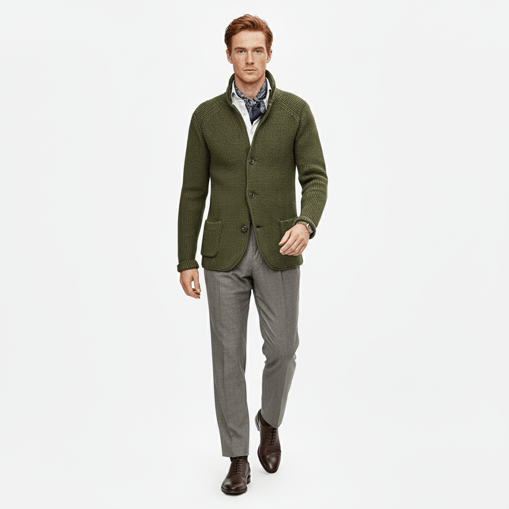 Strukturierter Strickjacke Mit Langen Ärmeln - Lennox