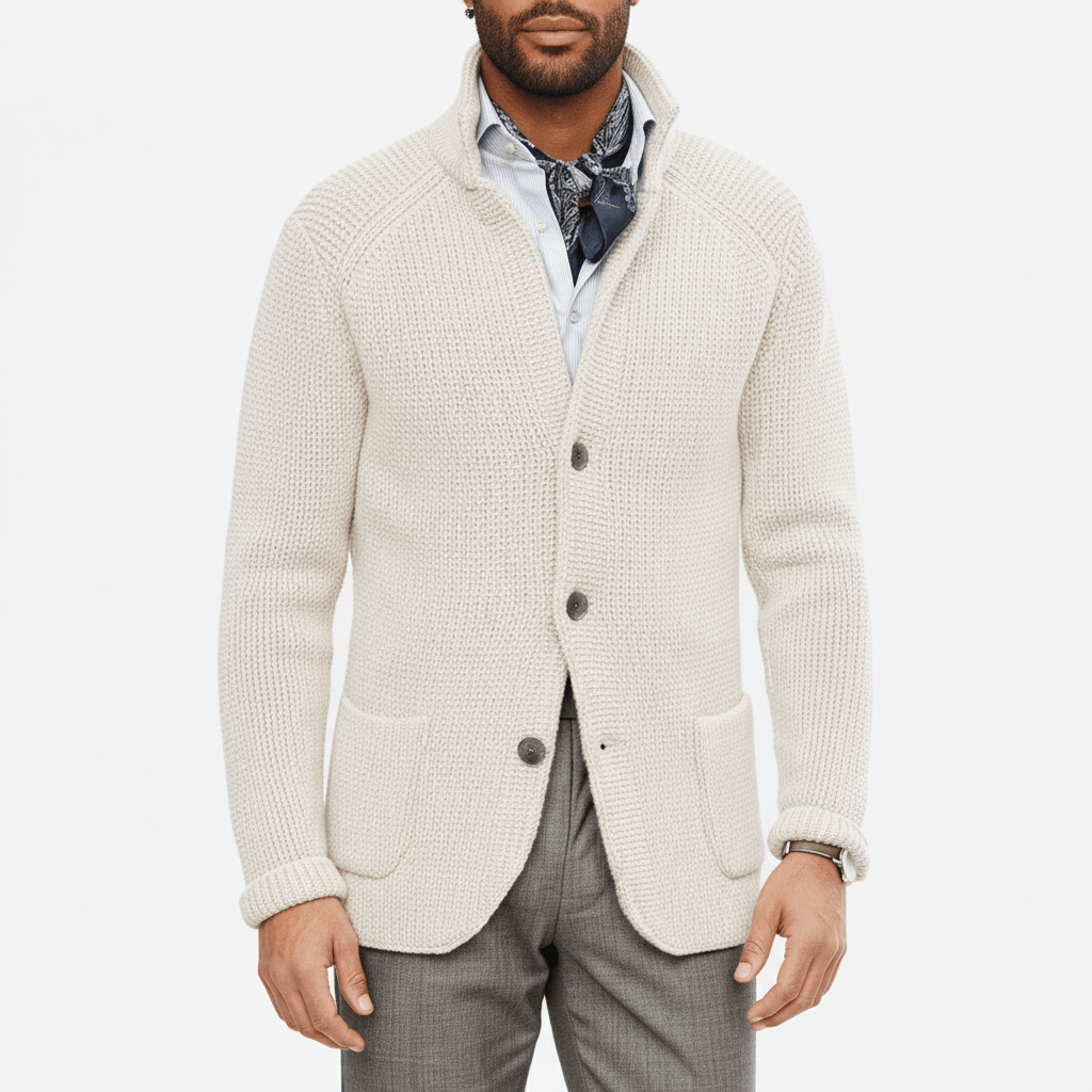 Strukturierter Strickjacke Mit Langen Ärmeln - Lennox