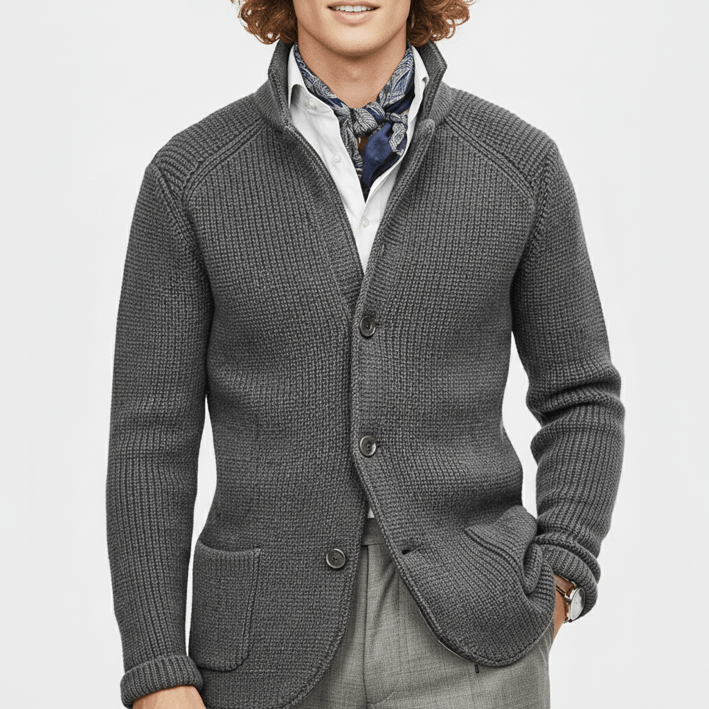 Strukturierter Strickjacke Mit Langen Ärmeln - Lennox