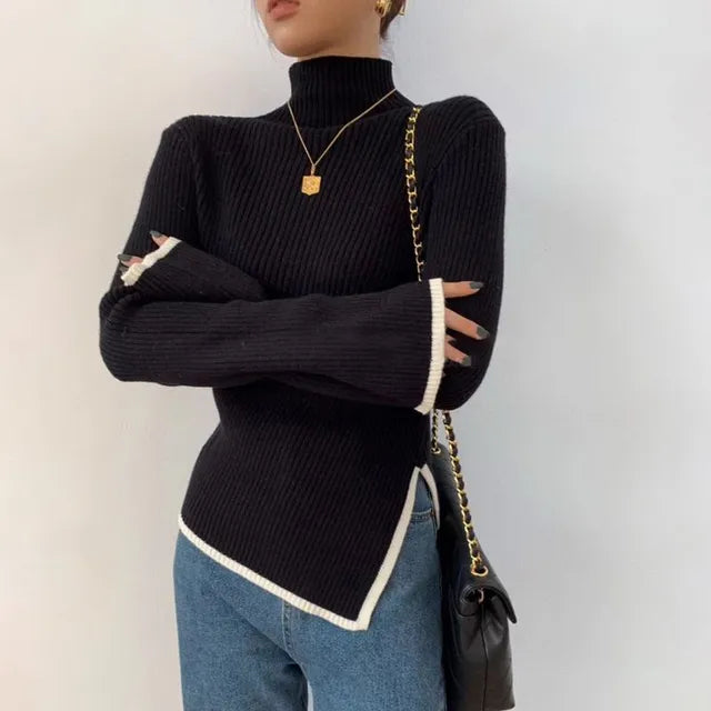Ladies' Sweater with High Neck – Selina