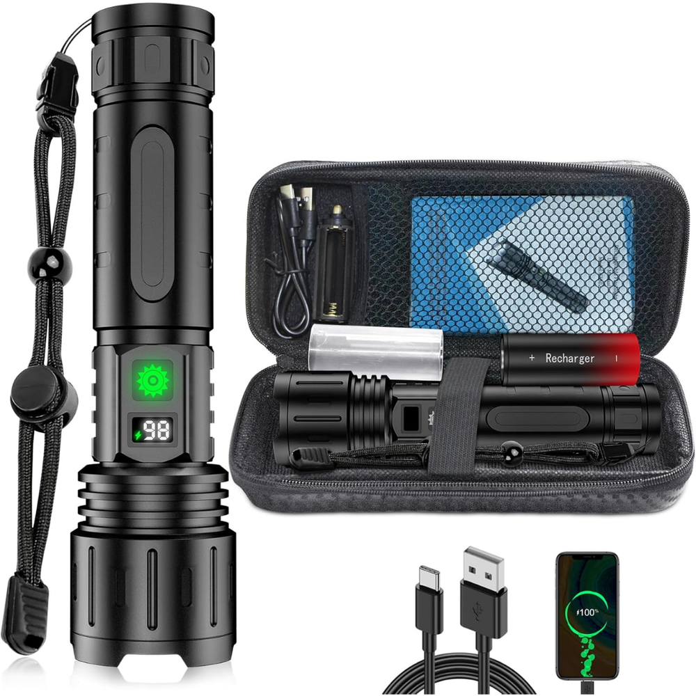 Tactical Rechargeable LED Flashlight - Zyxen