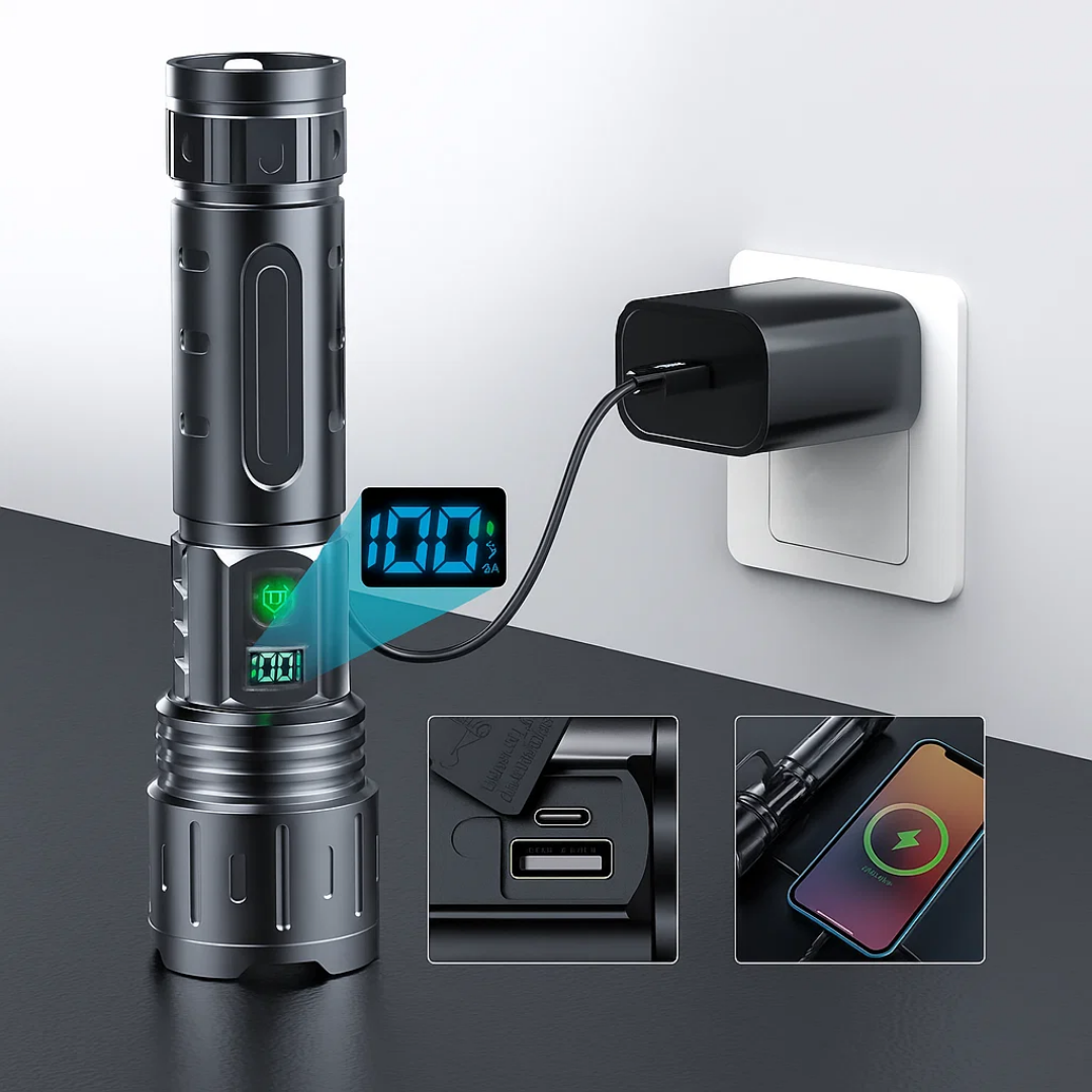 Tactical Rechargeable LED Flashlight - Zyxen