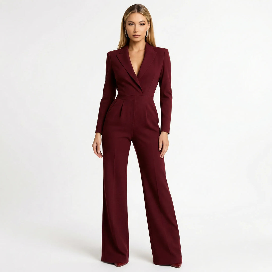 Taillierter Blazer-Jumpsuit Mit Weitem Bein - Luisa