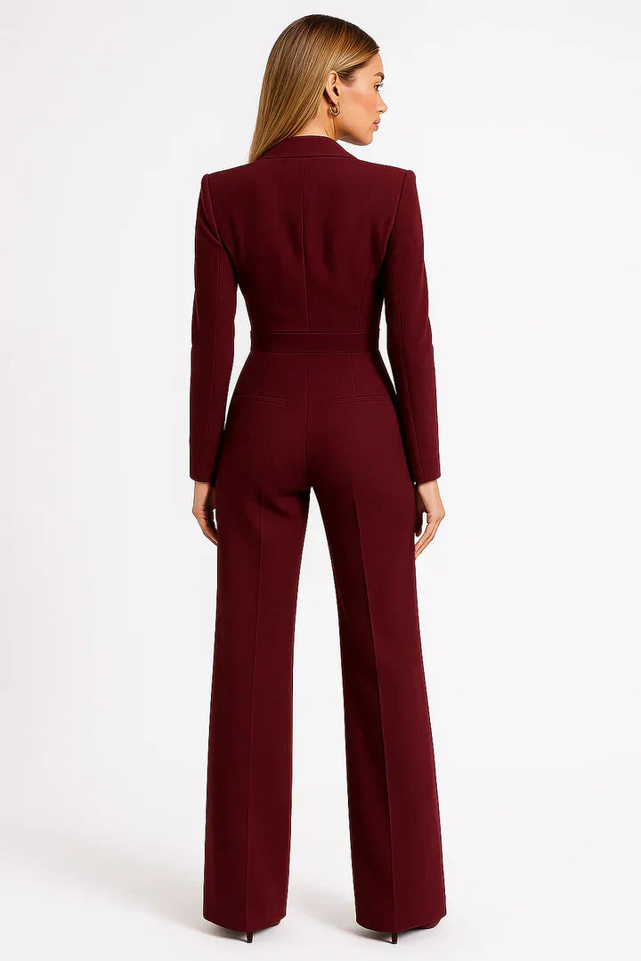 Taillierter Blazer-Jumpsuit Mit Weitem Bein - Luisa